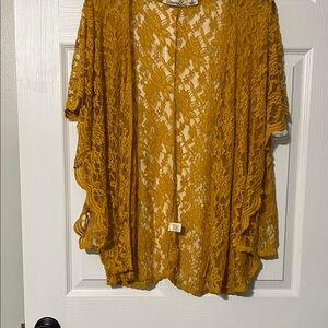 Mustard Lace Cardigan